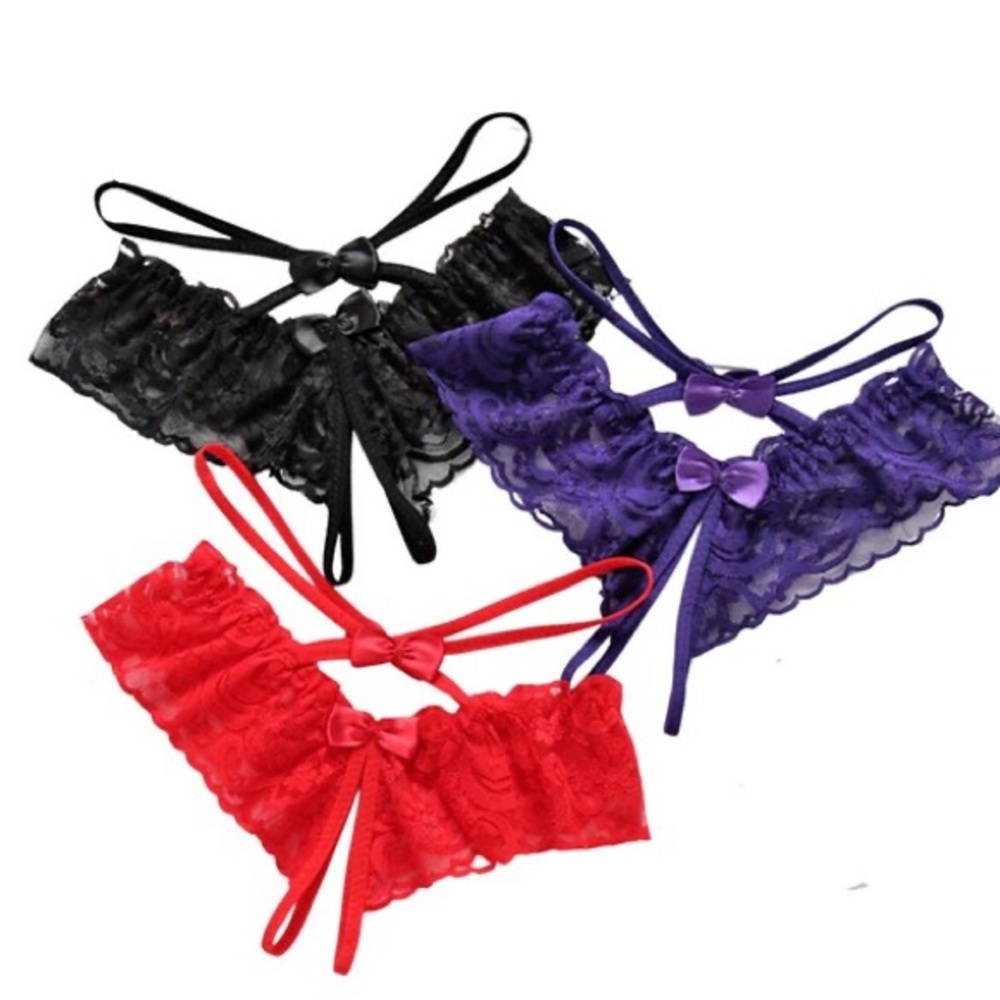 Sexy Women Panties Lace Women G-string Embroidered Thong